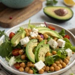 Chickpea Feta Avocado Salad