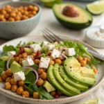Chickpea Feta Avocado Salad