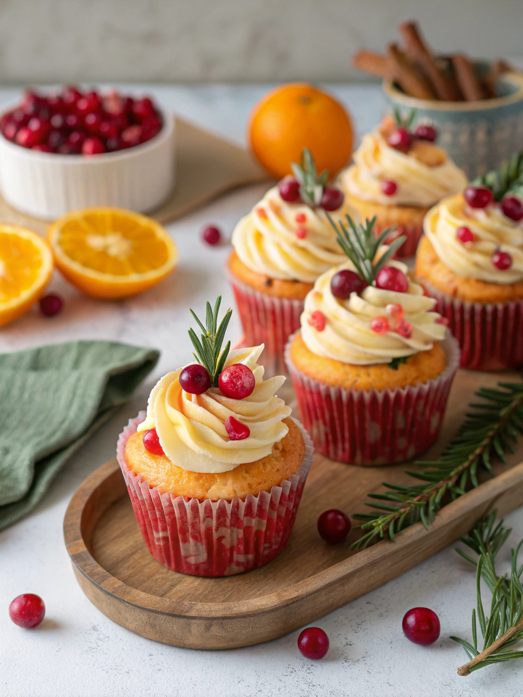How to Make 7 Cranberry Orange Cupcakes with Festive Garnish Perfectly! 3 Cranberry Orange Cupcakes