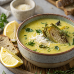 Creamy Lemony Tuscan Artichoke Soup Recipe