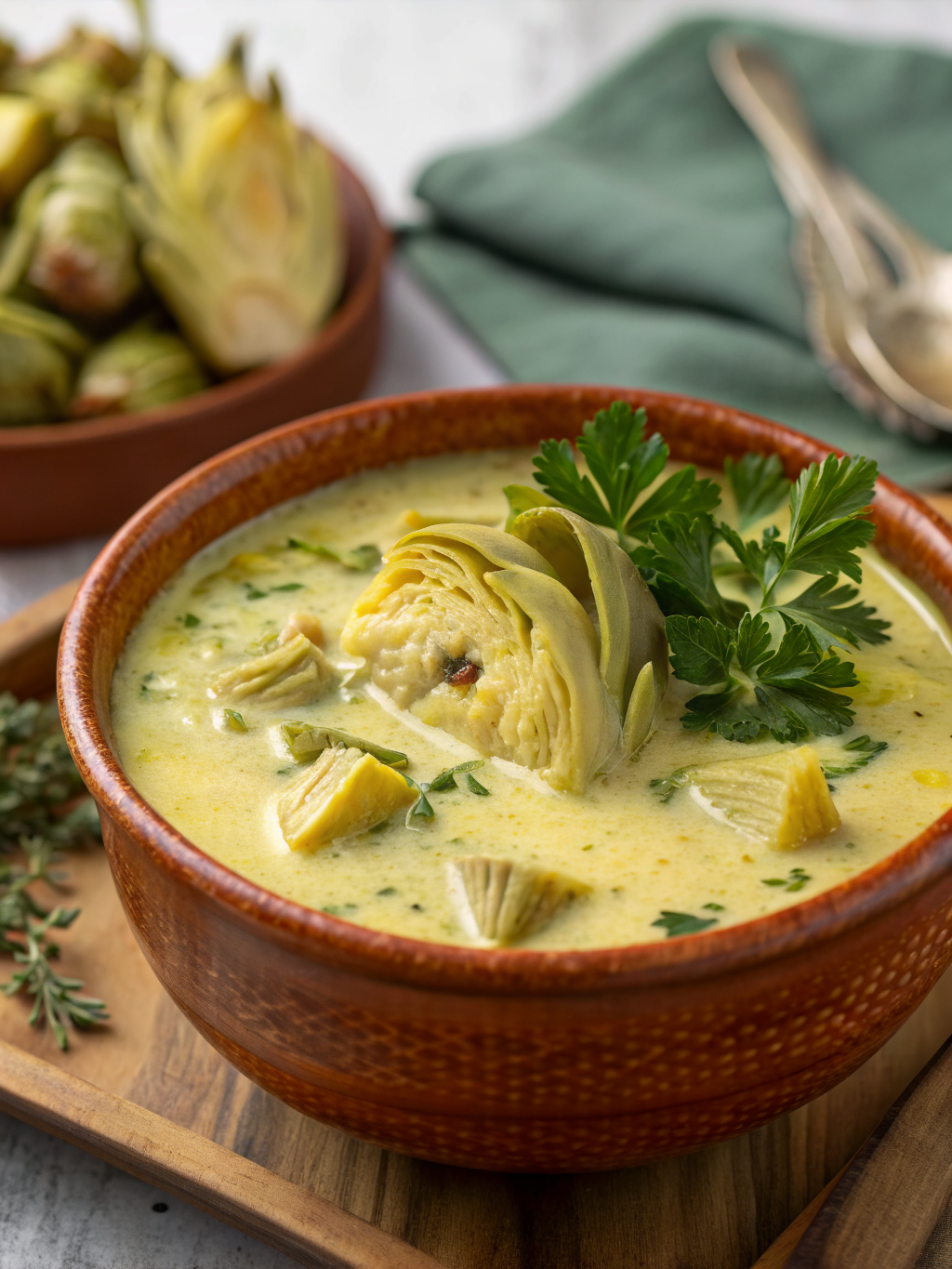 Creamy Lemony Tuscan Artichoke Soup Recipe