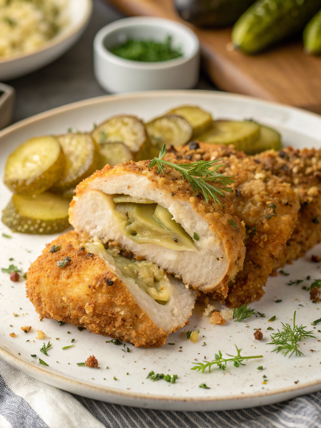 Crispy Dill Pickle Parmesan Chicken