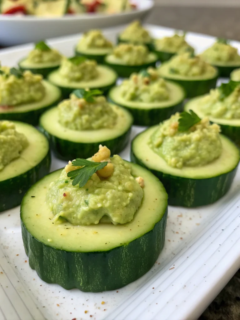 Cucumber and Hummus Bites