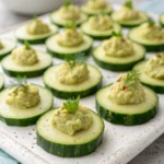 Cucumber and Hummus Bites