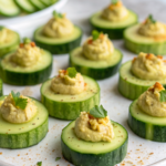 Cucumber and Hummus Bites