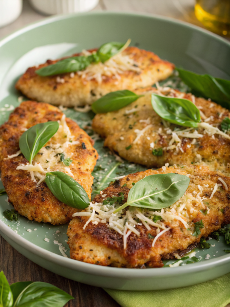 Delicious Parmesan-Basil Chicken Cutlets