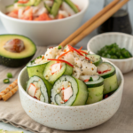 Easy California Roll Cucumber Salad