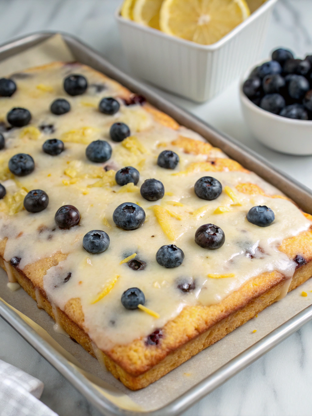 How to Whip Up an Easy Lemon Blueberry Sheet Cake Recipe in Just 7 Steps 3 How to Whip Up an Easy Lemon Blueberry Sheet Cake Recipe in Just 7 Steps
