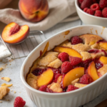 Easy Peach and Raspberry Cobbler