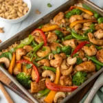 Easy Sheet Pan Cashew Chicken Recipe
