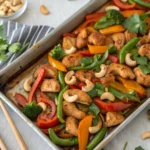 Easy Sheet Pan Cashew Chicken Recipe