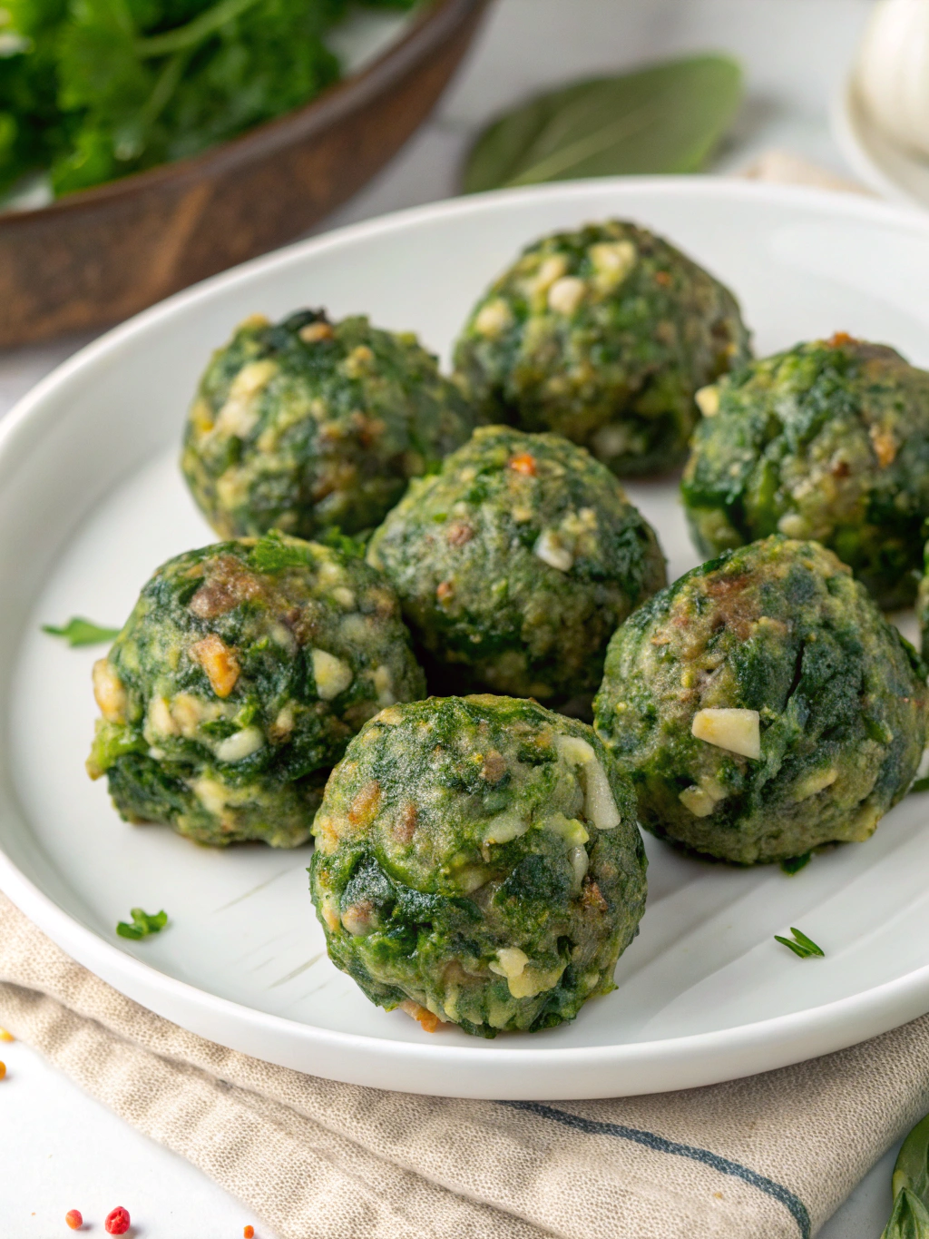Easy Spinach & Garlic Meatballs