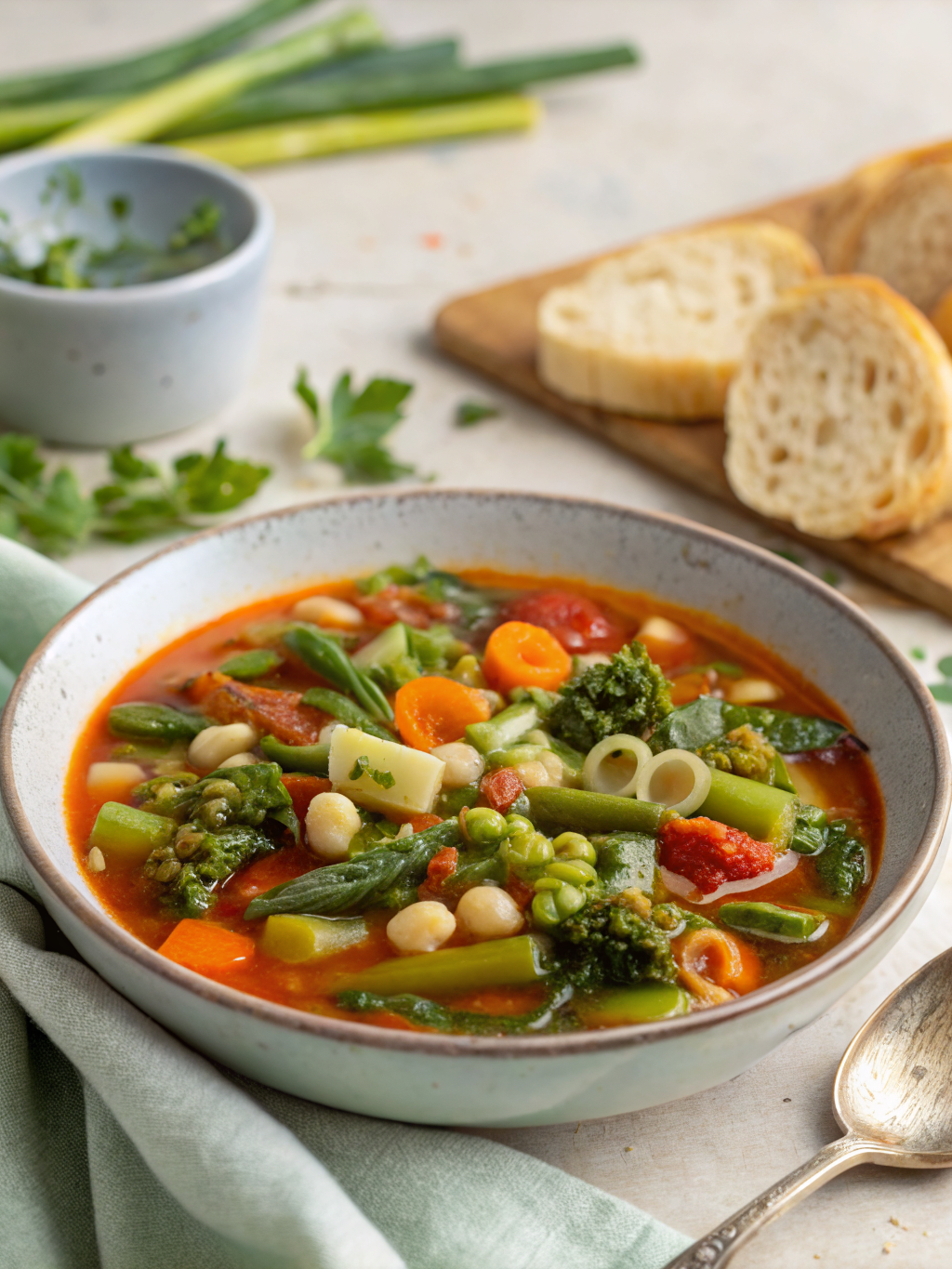 Easy Spring Minestrone Soup