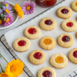 Flower Jam Thumbprint Cookies