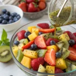 Fresh Fruit Salad with Honey-Lime Poppy Seed Dressing