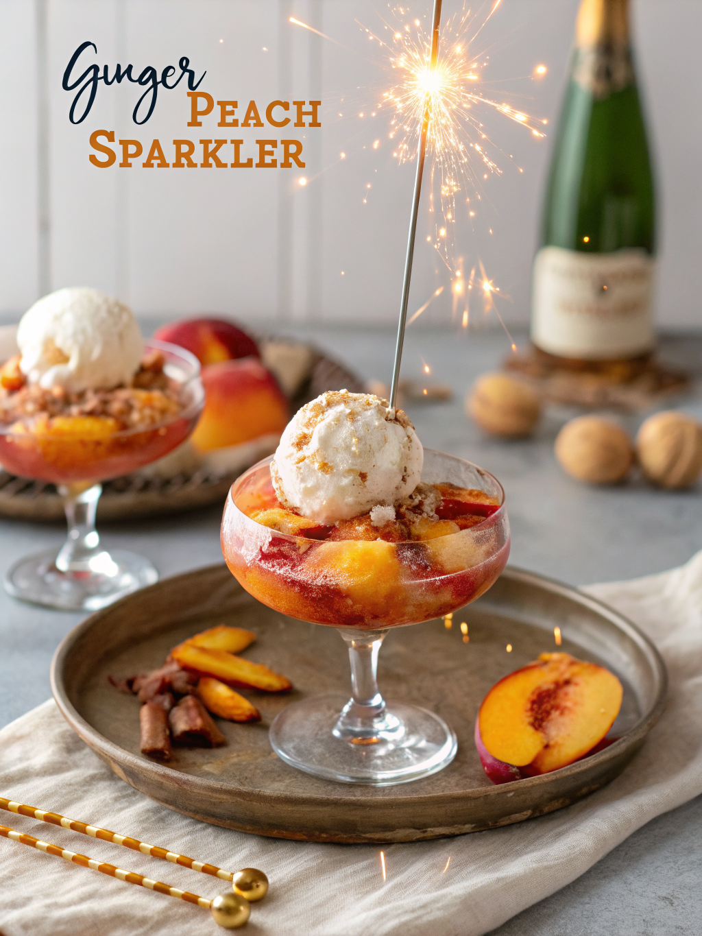 Ginger Peach Sparkler