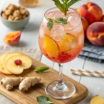 Ginger Peach Sparkler Mocktail