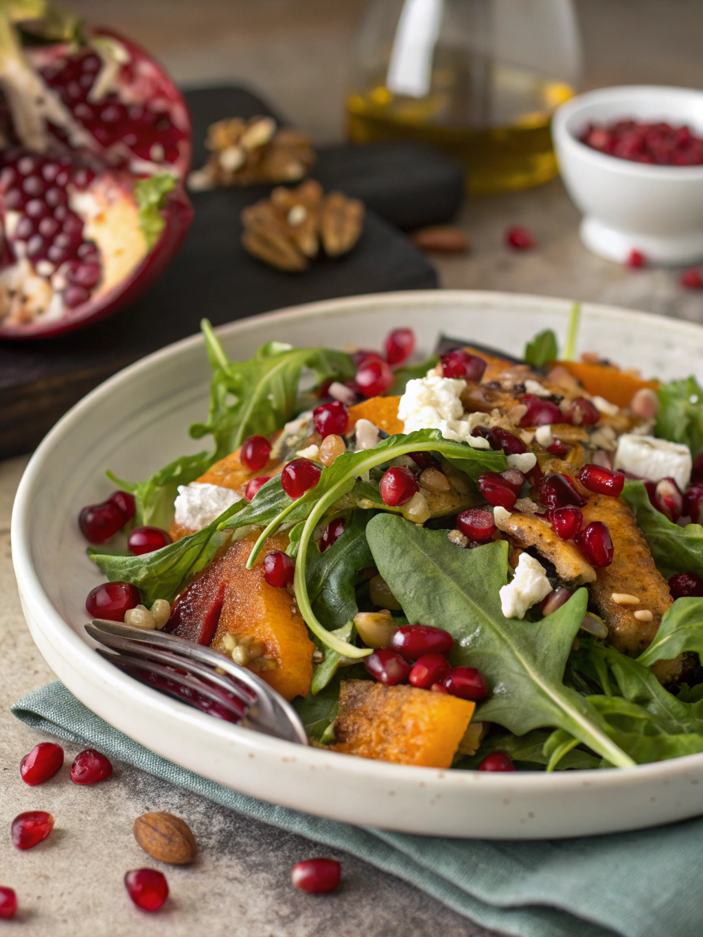 Healthy Winter Salad with Pomegranate