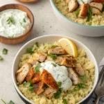 Herbed Chicken and Couscous Bowls with Creamy Tzatziki Recipe