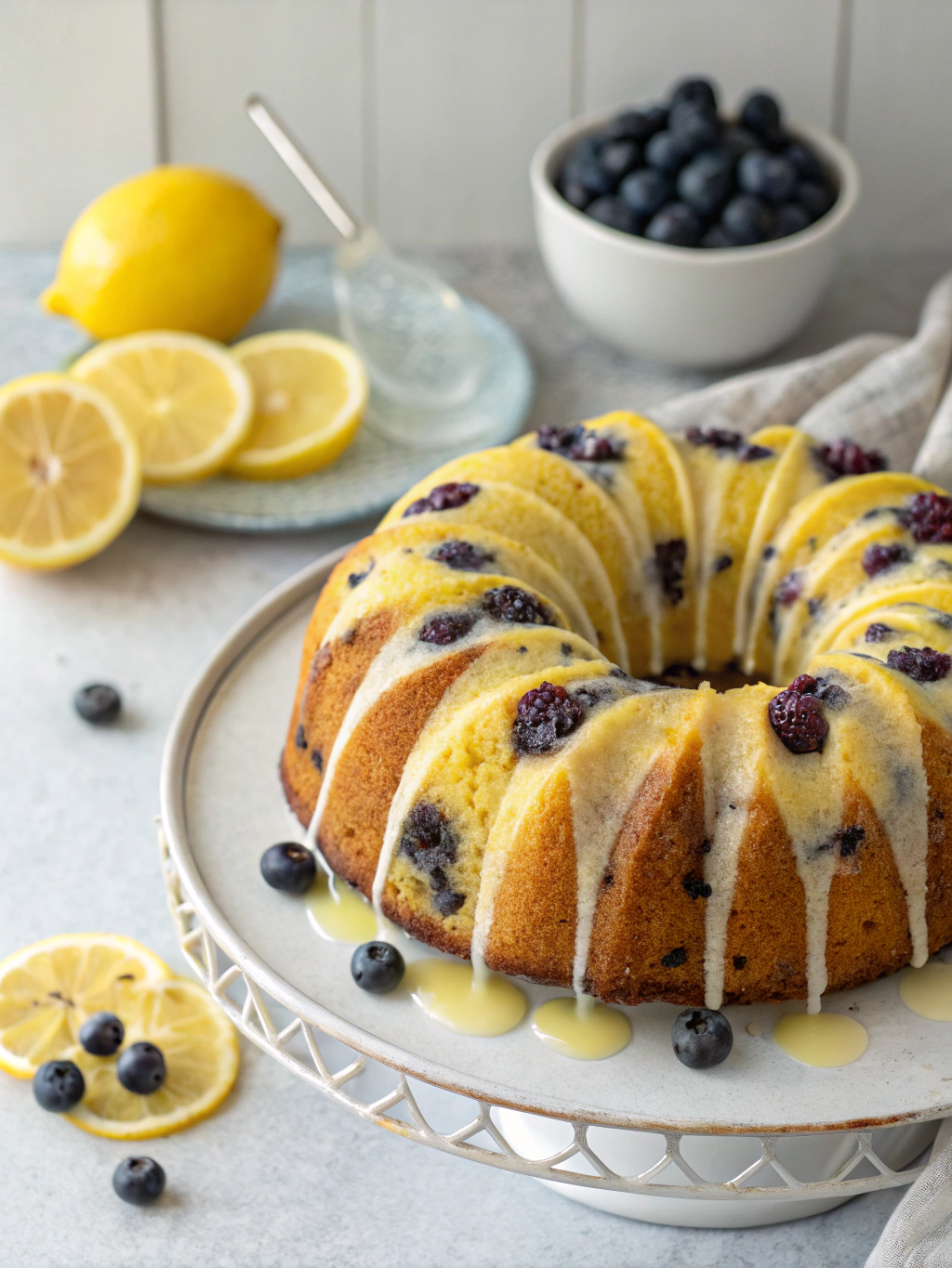 Lemon Blueberry Bundt Cake