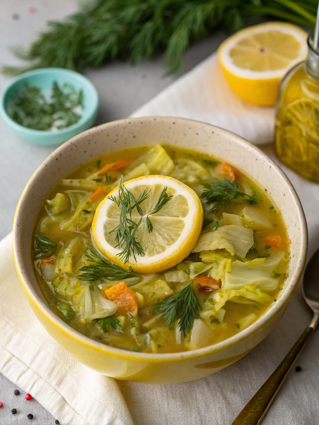 Lemon Dill Cabbage Soup