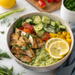 Mediterranean-Inspired Lemon-Dill Chicken Bowls