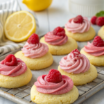 Moist Lemon Cookies with Raspberry Frosting