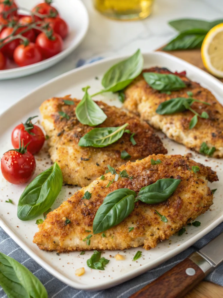 Parmesan-Basil Chicken Cutlets