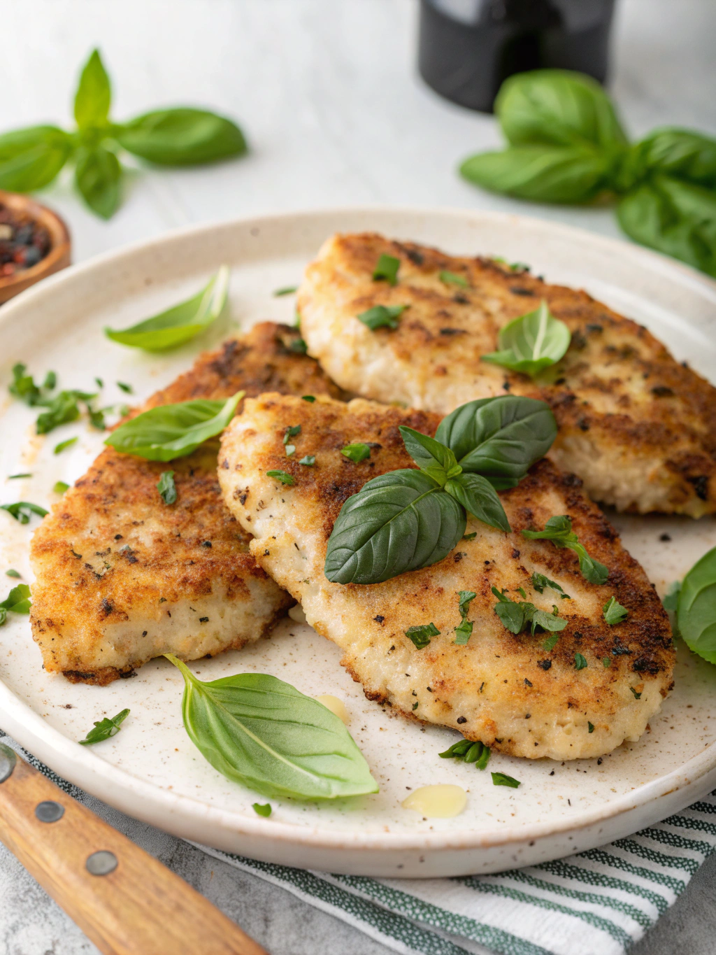 Parmesan-Basil Chicken Cutlets