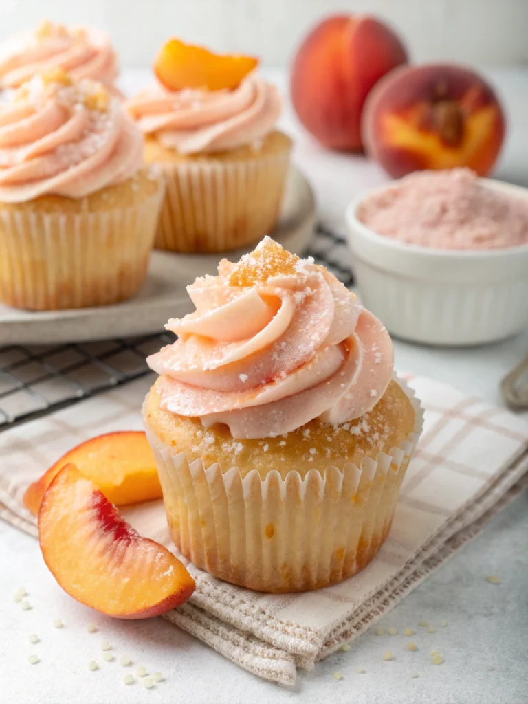 Peach Bellini Cupcakes