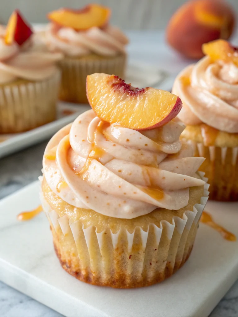 Peach Bellini Cupcakes