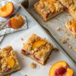 Peaches and Cream Crumble Bars