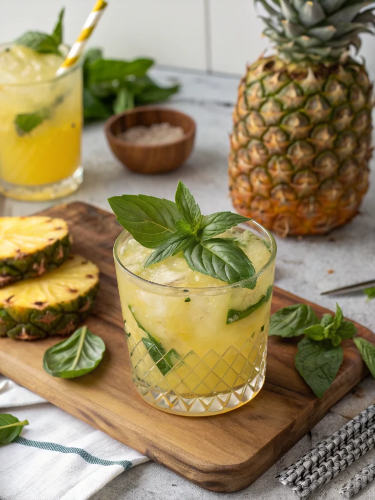 Pineapple and Basil Smash Cocktail Recipe
