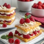 Raspberry Cream Napoleons