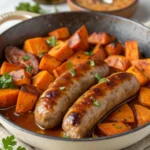 Sausage and Sweet Potatoes with Honey Garlic Sauce