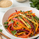 Shaved Rainbow Carrot Sesame Salad
