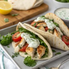 Sheet Pan Chicken Pitas with Herby Ranch