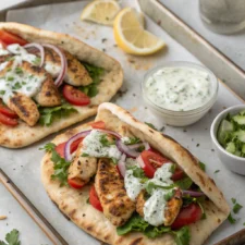 Sheet Pan Chicken Pitas with Herby Ranch