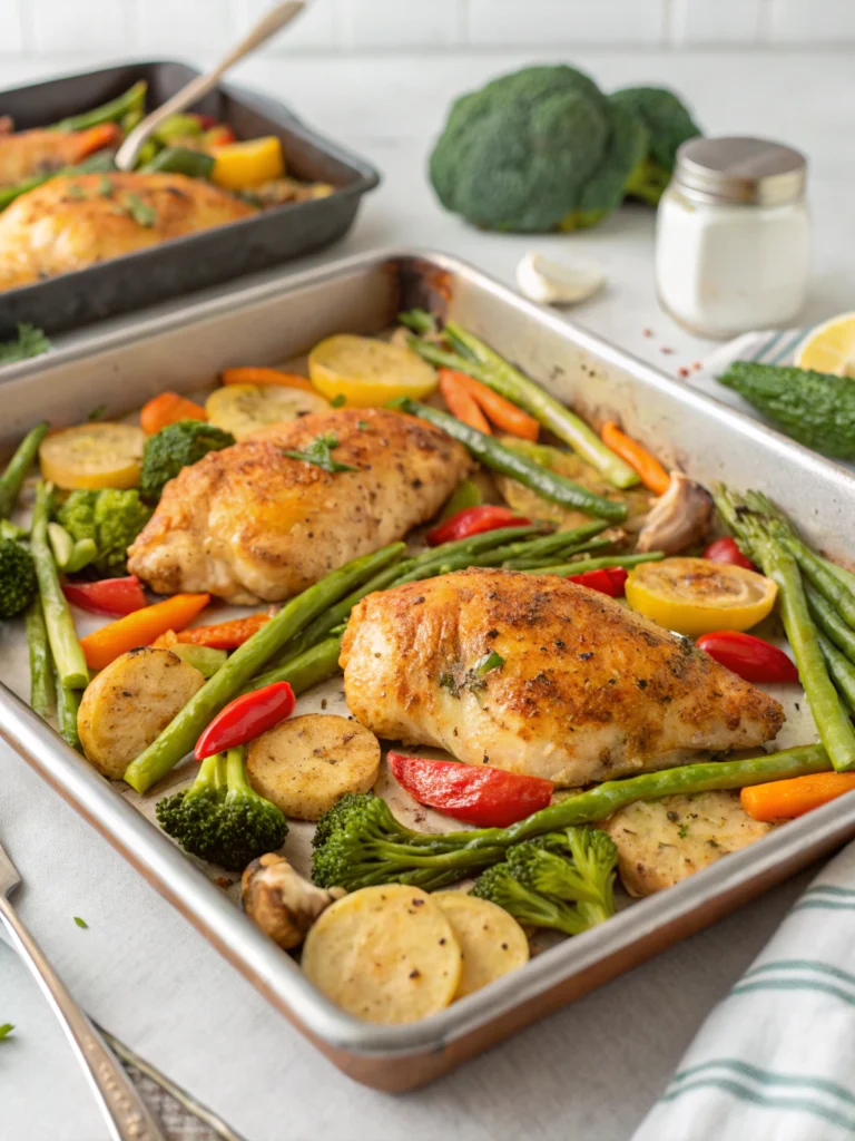 Sheet Pan Garlic Butter Chicken and Veggies