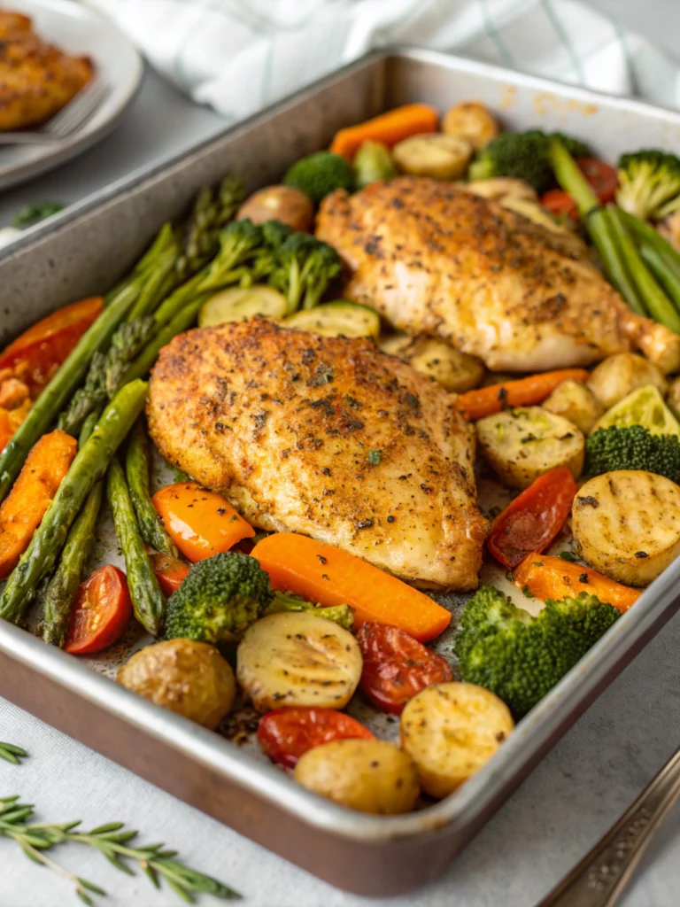 Sheet Pan Garlic Butter Chicken and Veggies