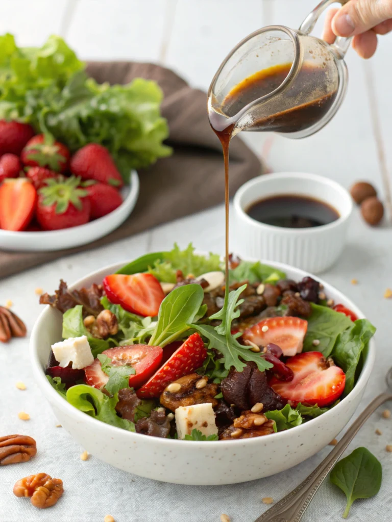Spring Mix Salad with Balsamic Honey Dressing