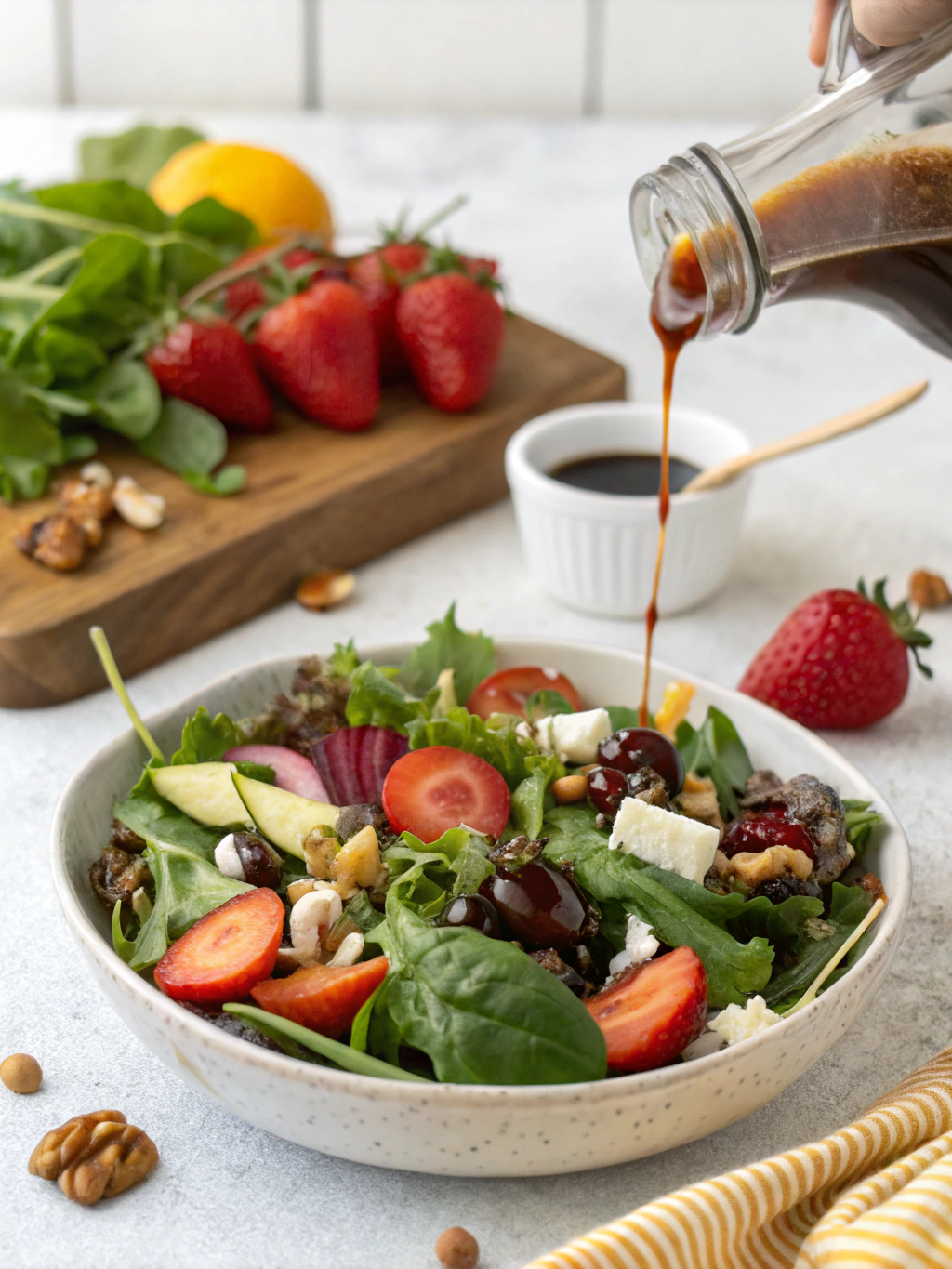 Spring Mix Salad with Balsamic Honey Dressing