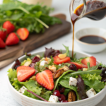 Spring Mix Salad with Balsamic Honey Dressing
