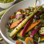 Spring Root Vegetable Salad with Pistachio Vinaigrette