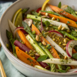 Spring Root Vegetable Salad with Pistachio Vinaigrette