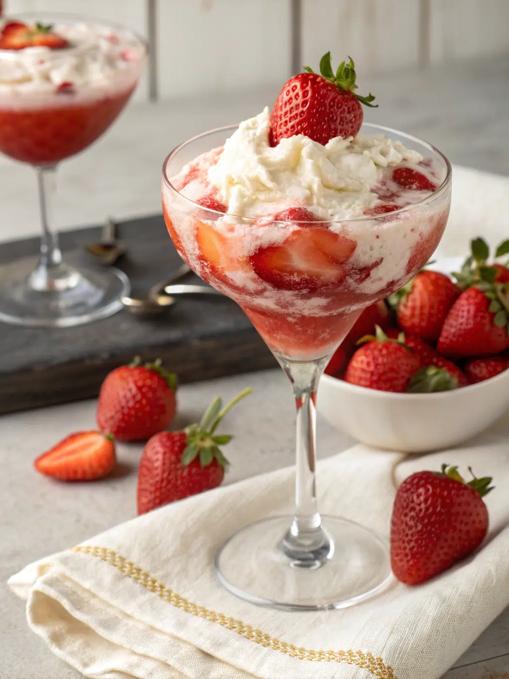 Strawberries and Cream Cocktail