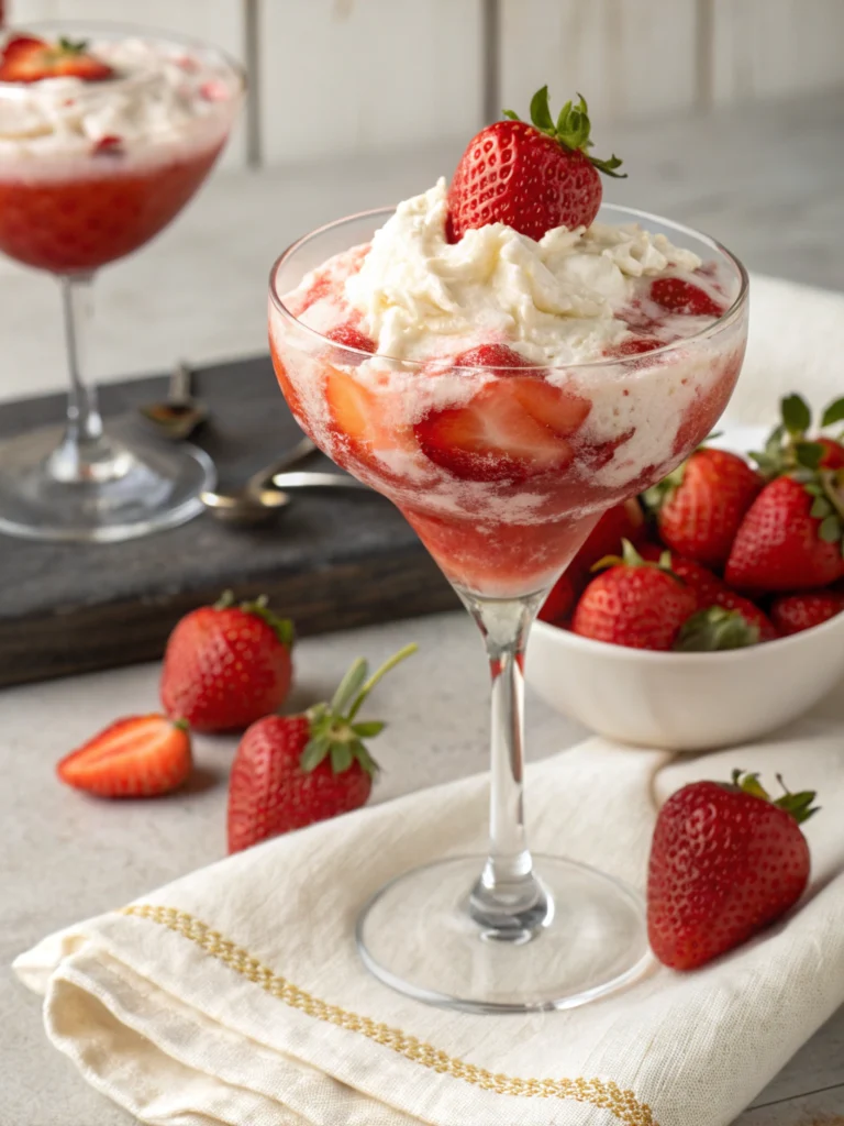 Strawberries and Cream Cocktail