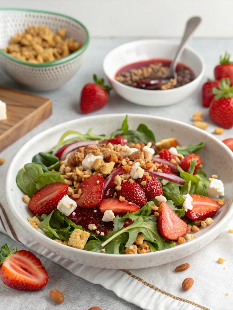 Sweet & Savory Strawberry Crunch Salad