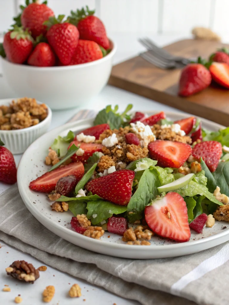 Sweet & Savory Strawberry Crunch Salad