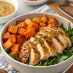 Tasty Maple Dijon Chicken & Sweet Potato Bowls